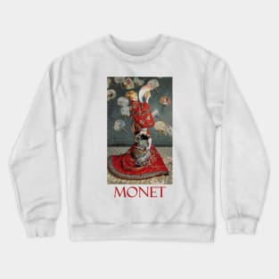 Madame Monet in a Japanese Kimono by Claude Monet Crewneck Sweatshirt